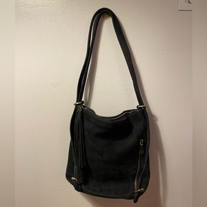 HOBO Black Leather Shoulder Bag / Backpack